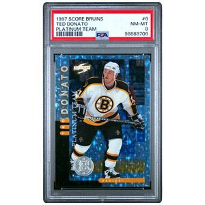 1997 Score Boston Bruins Platinum Team #6 Ted Donato PSA 8 Nm-Mt - Pop 1